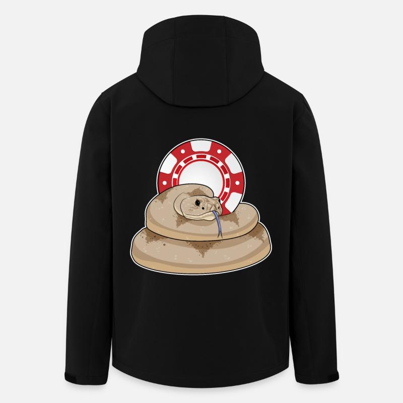 Schlange Poker Pokerchips - Recycelte Männer Softshell-Jacke von Stanley/Stella - Schwarz