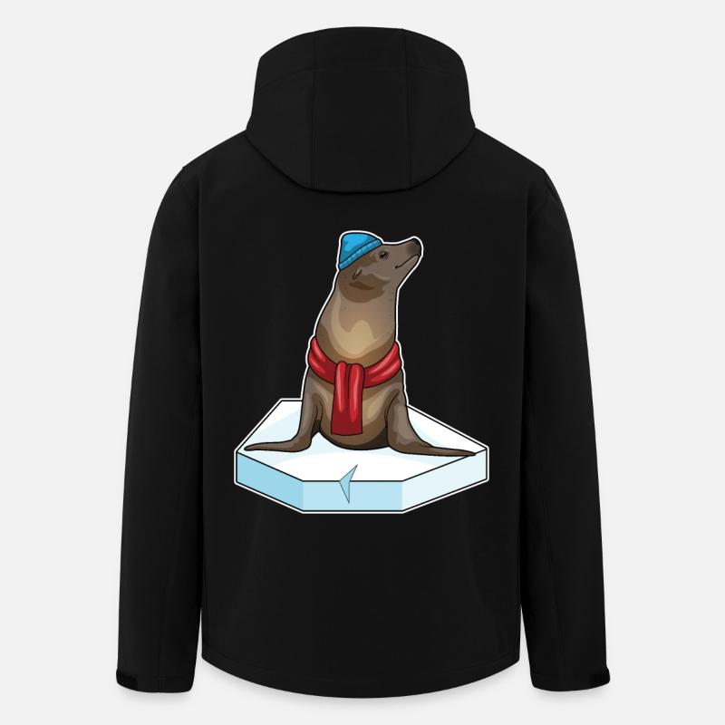 Seehund Eisscholle - Recycelte Männer Softshell-Jacke von Stanley/Stella - Schwarz
