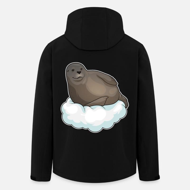 Seal Clouds - Men’s Recycled Softshell Jacket by Stanley/Stella - black
