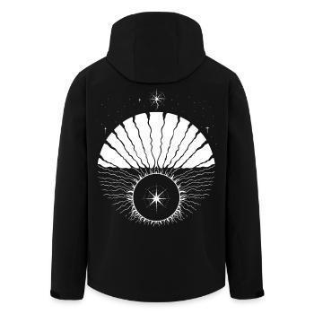 Winter Solstice Julmond Yule - Men’s Recycled Softshell Jacket by Stanley/Stella - black - Back - AI Model Male 185 light (185cm)
