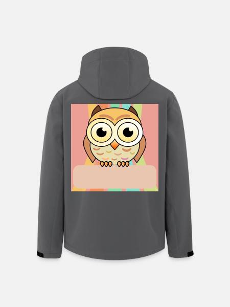 Namensschild Eule - Recycelte Männer Softshell-Jacke von Stanley/Stella - Schwarz