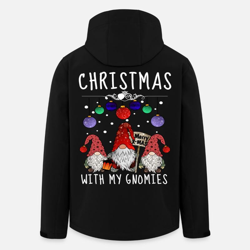 Famille Gnome Elfes de Noël - Veste softshell homme en polyester recyclé Stanley/Stella - noir
