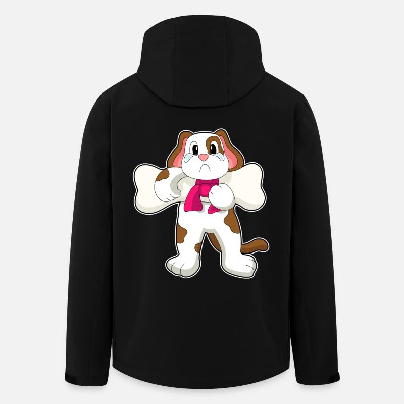 Hund Knochen Krafttraining - Recycelte Männer Softshell-Jacke von Stanley/Stella - Schwarz