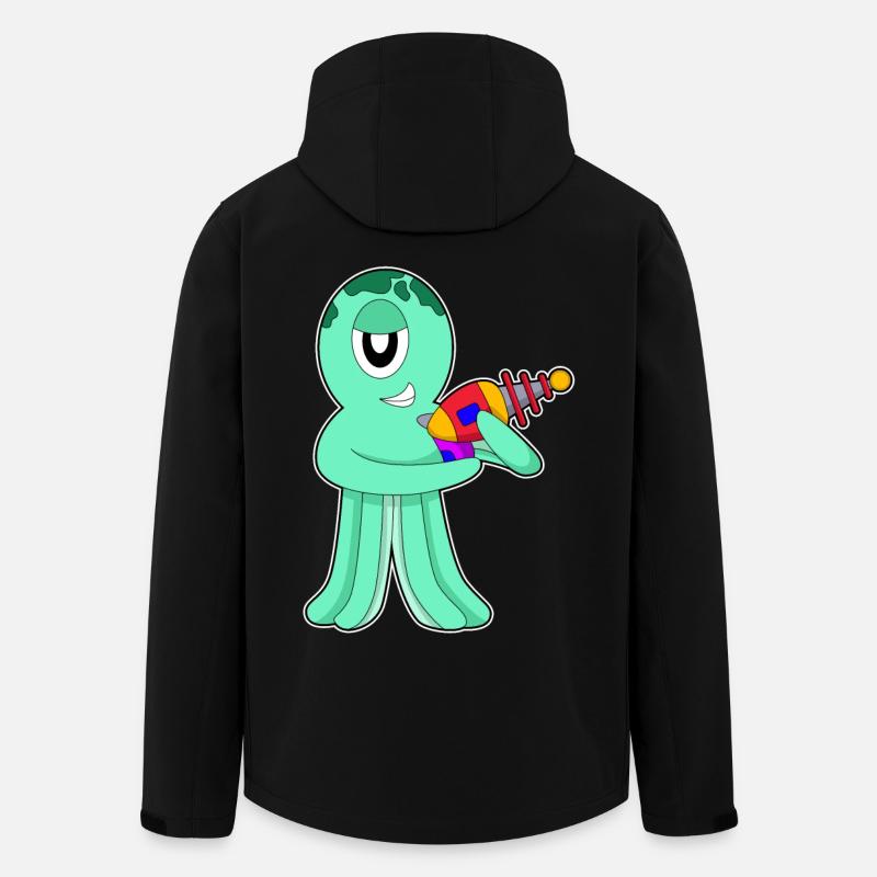 Octopus Alien - Men’s Recycled Softshell Jacket by Stanley/Stella - black
