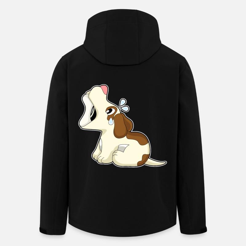 Hund Knochen - Recycelte Männer Softshell-Jacke von Stanley/Stella - Schwarz