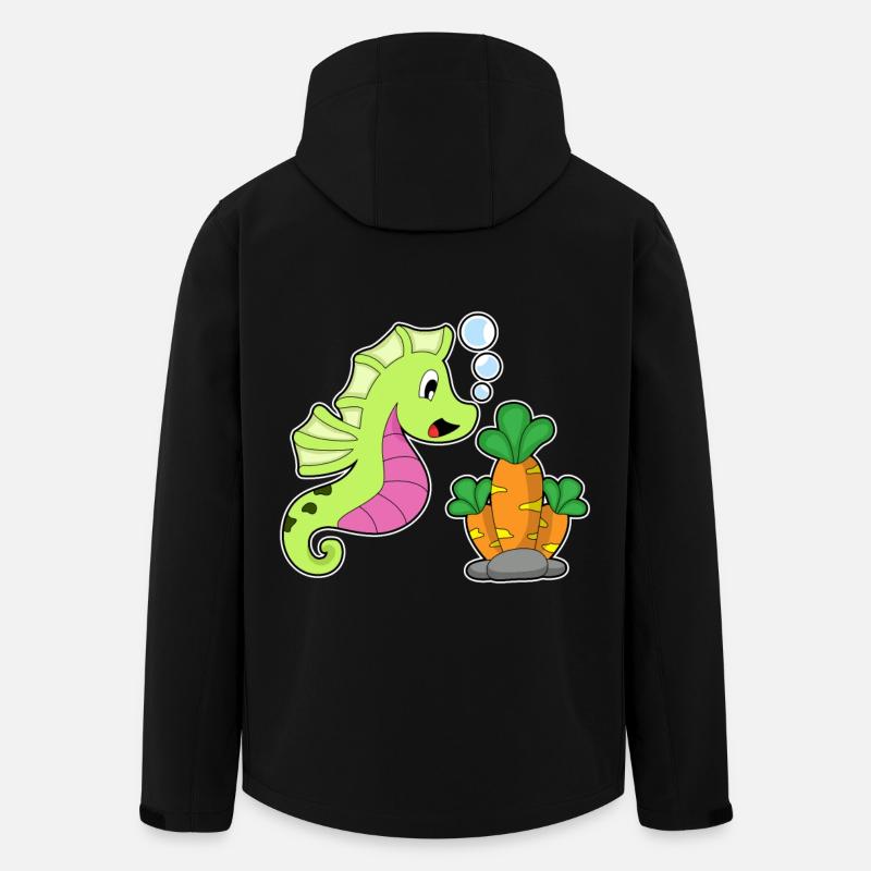 Hippocampe Carotte - Veste softshell homme en polyester recyclé Stanley/Stella - noir