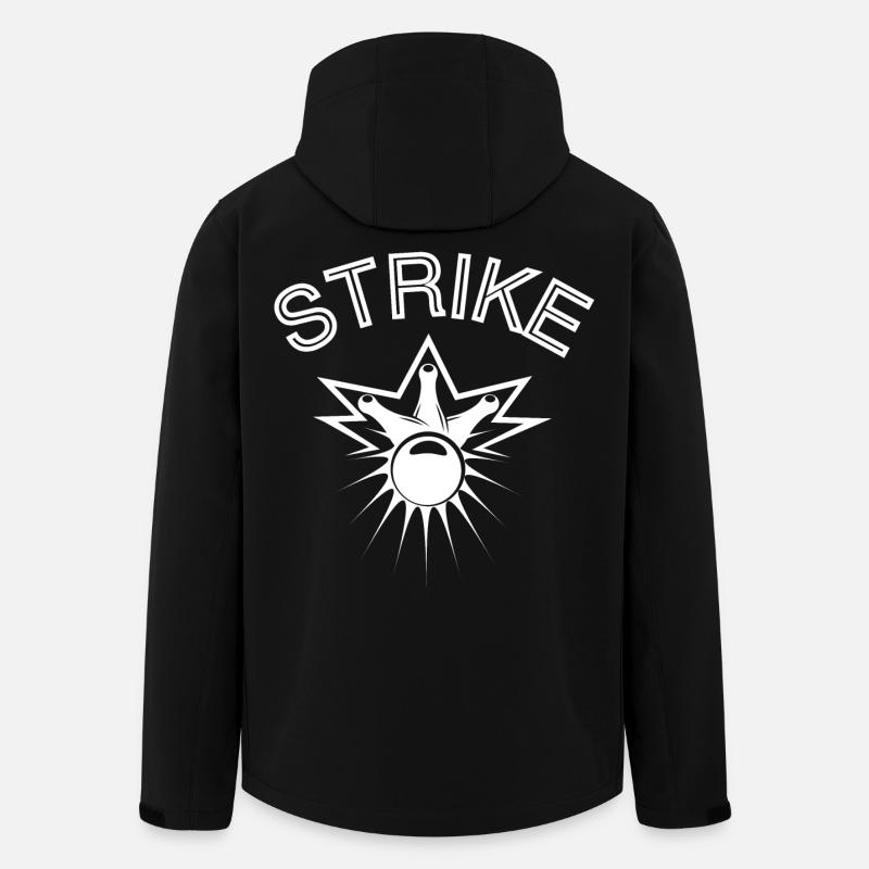 bowling, bowling fan, strike - Men’s Recycled Softshell Jacket by Stanley/Stella - black