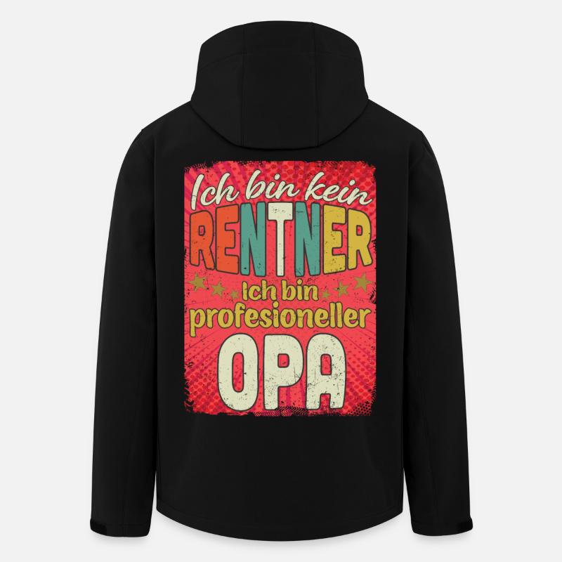 Kein RENTNER, richtiger OPA - Recycelte Männer Softshell-Jacke von Stanley/Stella - Schwarz