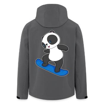 Panda Snowboarder Snowboard - Veste softshell homme en polyester recyclé Stanley/Stella - charbon - Dos - AI Model Male 185 light (185cm)