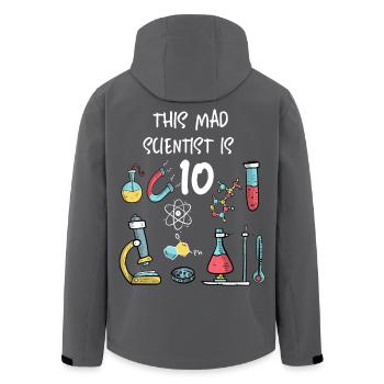 Ce savant fou a 10 ans - Veste softshell homme en polyester recyclé Stanley/Stella - charbon - Dos - AI Model Male 185 light (185cm)