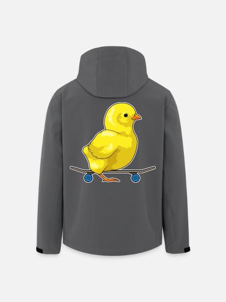 Chick Skater Skateboard - Men’s Recycled Softshell Jacket by Stanley/Stella - black