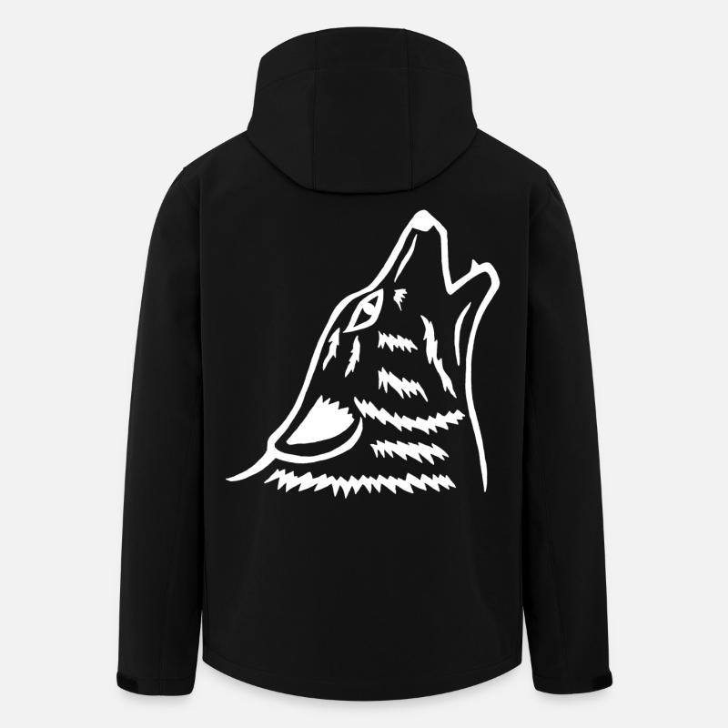 Le hurlement du loup blanc - Veste softshell homme en polyester recyclé Stanley/Stella - noir