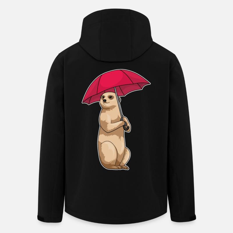 Erdmännchen Regen Regenschirm - Recycelte Männer Softshell-Jacke von Stanley/Stella - Schwarz