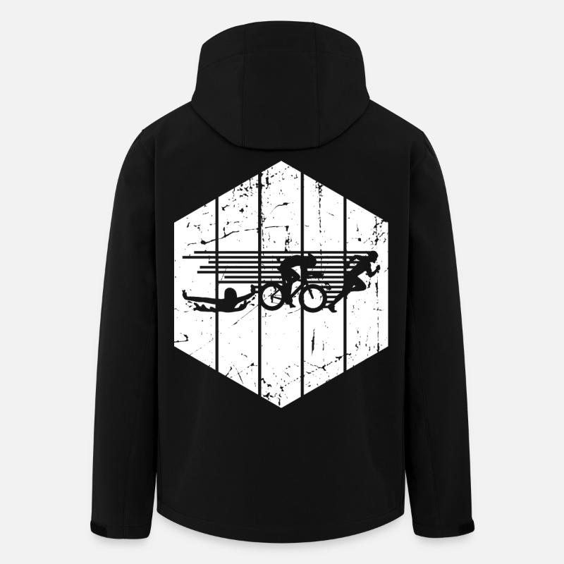 Compétition de triathlon - Veste softshell homme en polyester recyclé Stanley/Stella - noir