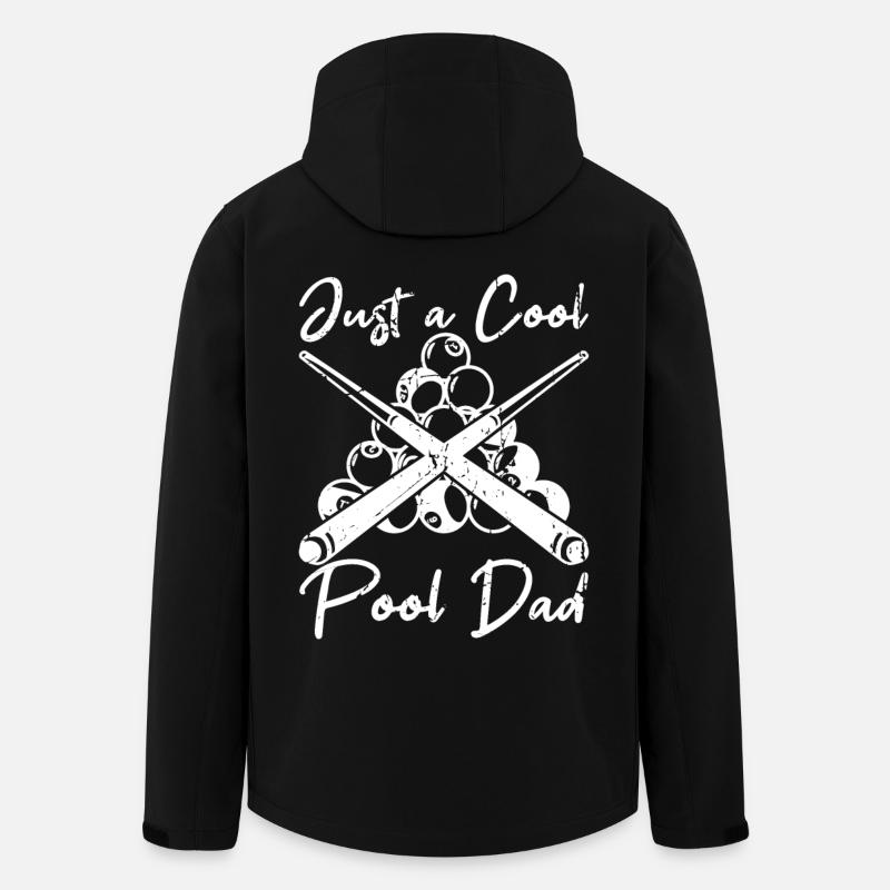 Cooler Poolbillard Vater - Recycelte Männer Softshell-Jacke von Stanley/Stella - Schwarz