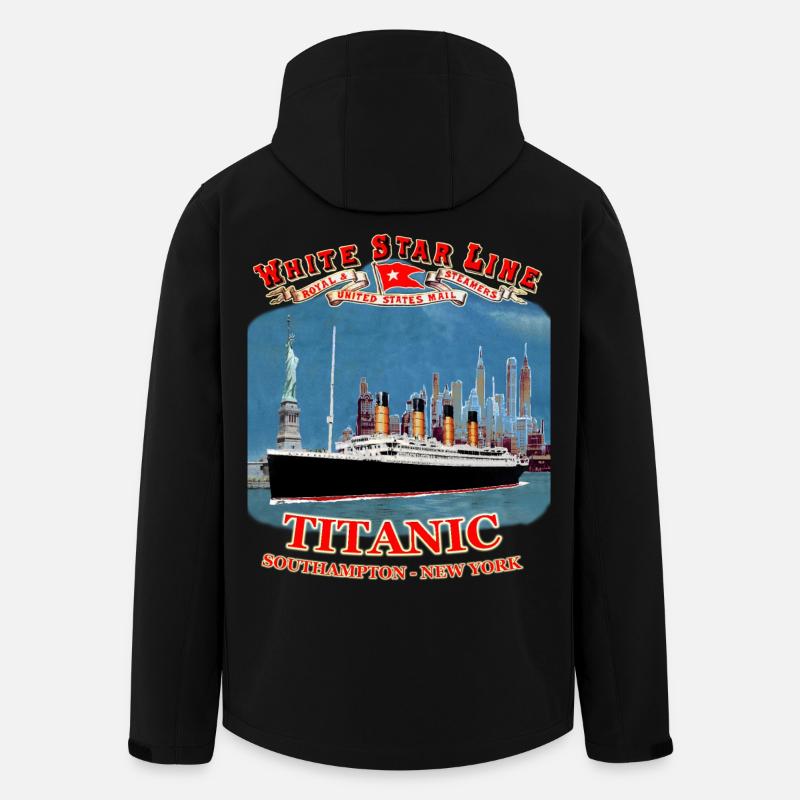 TITANIC création Louis RUNEMBERG © Adagp - Veste softshell homme en polyester recyclé Stanley/Stella - noir
