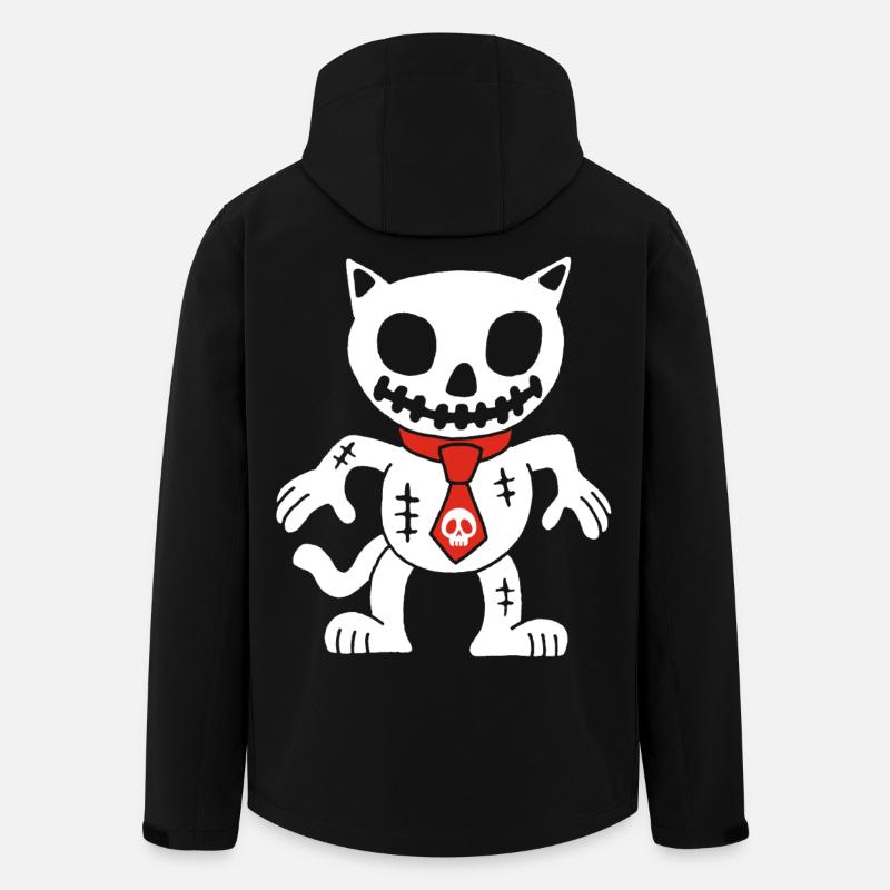 Weiße Katze Voodoo Puppe - Recycelte Männer Softshell-Jacke von Stanley/Stella - Schwarz