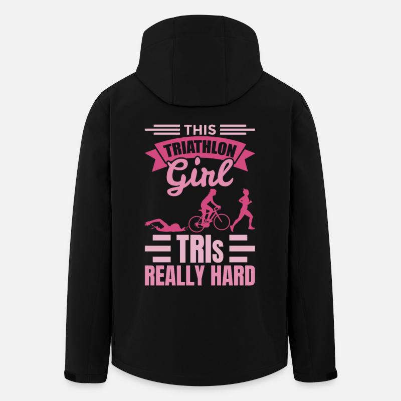 Triathletenmädchen - Recycelte Männer Softshell-Jacke von Stanley/Stella - Schwarz