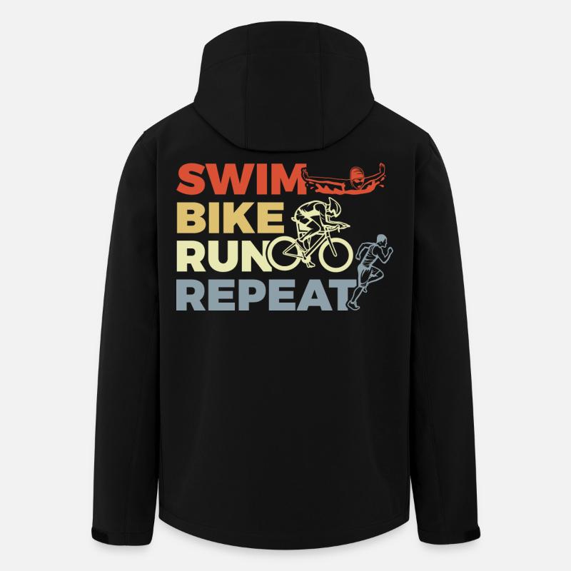 Triathlon Repeat - Recycelte Männer Softshell-Jacke von Stanley/Stella - Schwarz