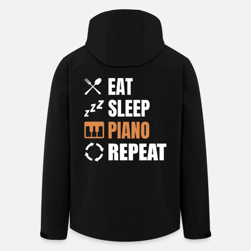 Routine de pianiste - Veste softshell homme en polyester recyclé Stanley/Stella - noir