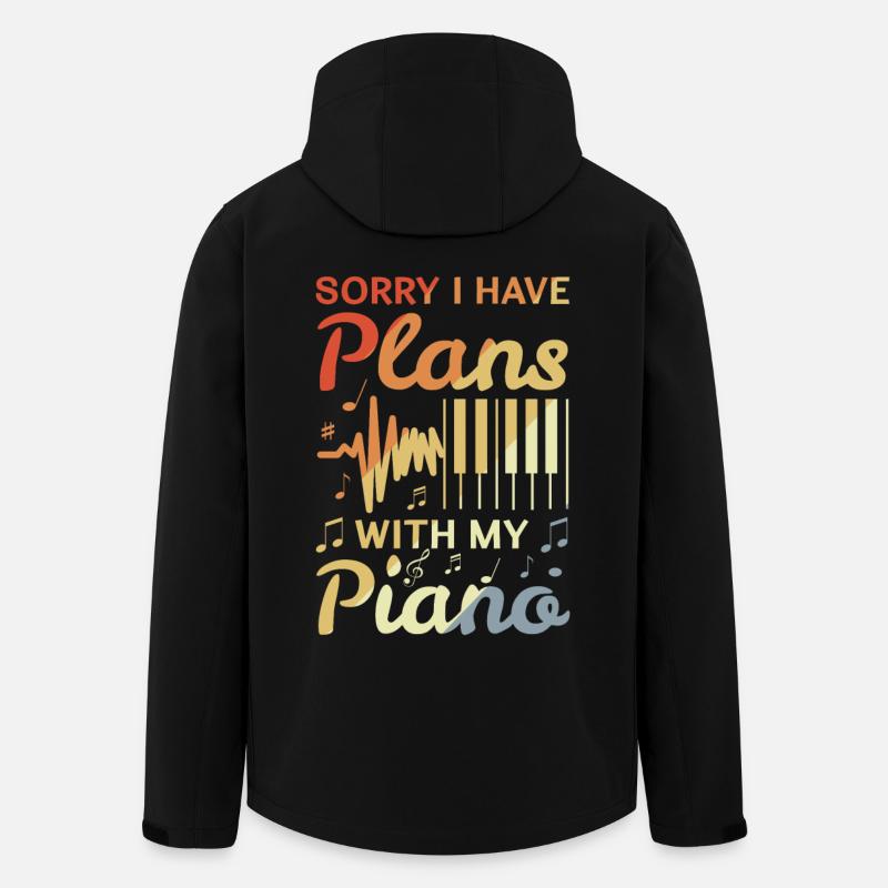 Pianist Witz - Recycelte Männer Softshell-Jacke von Stanley/Stella - Schwarz
