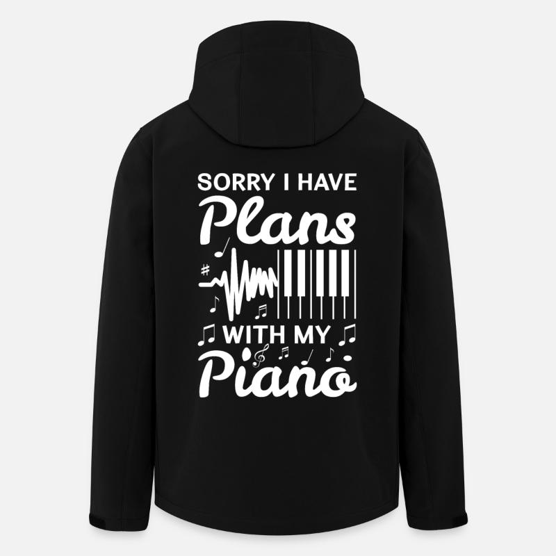 Funny Piano Player Quote - Men’s Recycled Softshell Jacket by Stanley/Stella - black