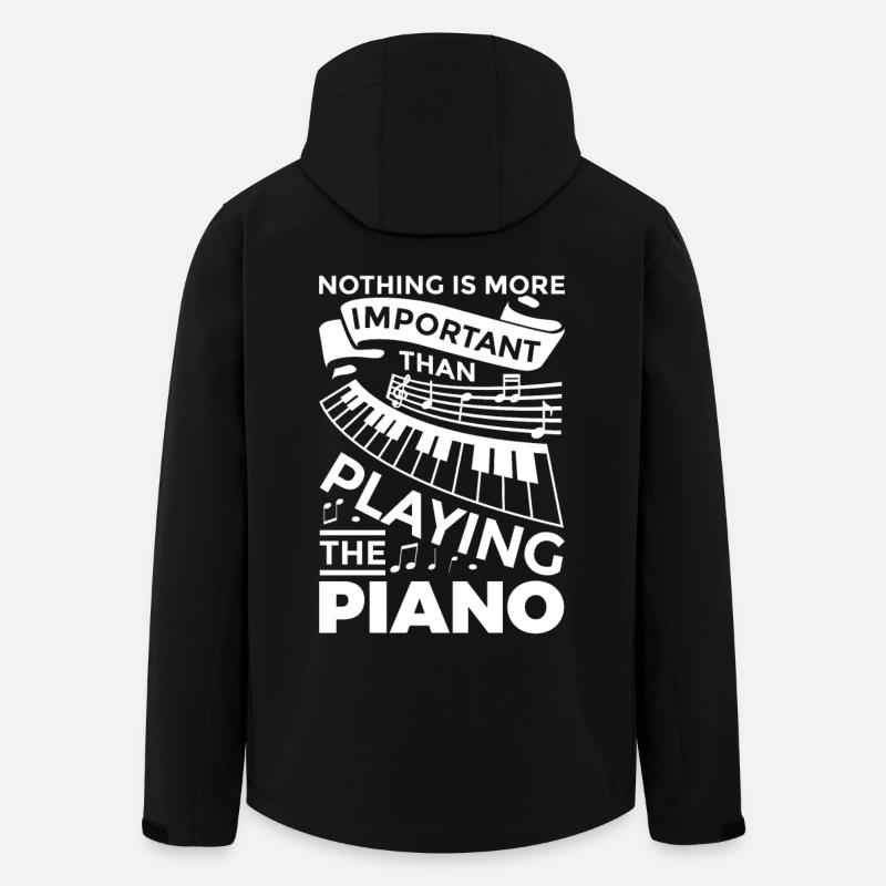 Klavier Motivation - Recycelte Männer Softshell-Jacke von Stanley/Stella - Schwarz