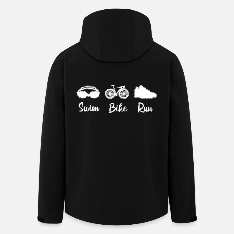 Triathlon Nageur Biker Runner - Veste softshell homme en polyester recyclé Stanley/Stella - noir