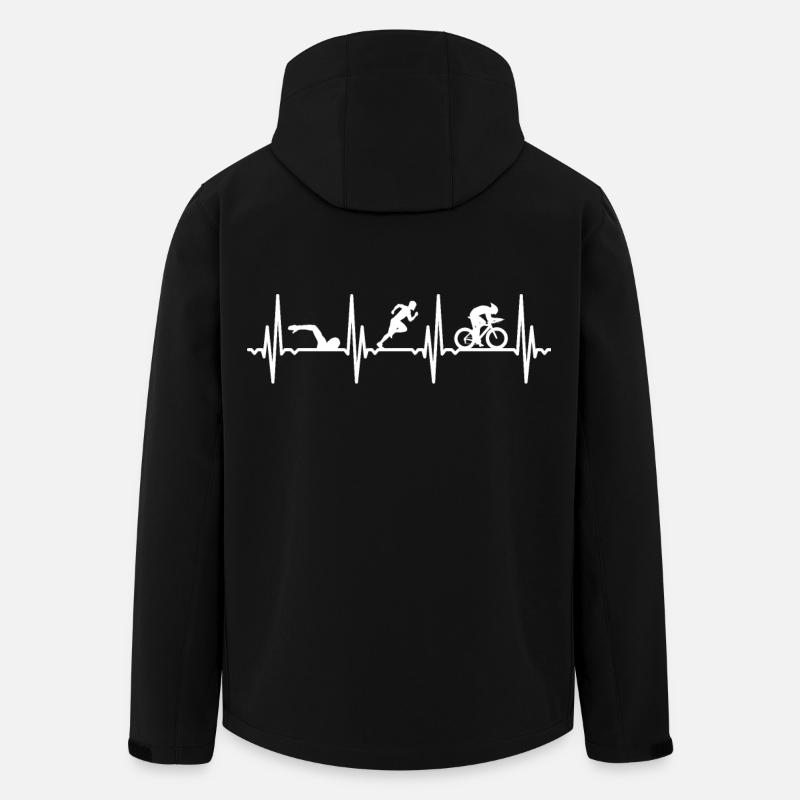 Triathleten Herzklopfen - Recycelte Männer Softshell-Jacke von Stanley/Stella - Schwarz