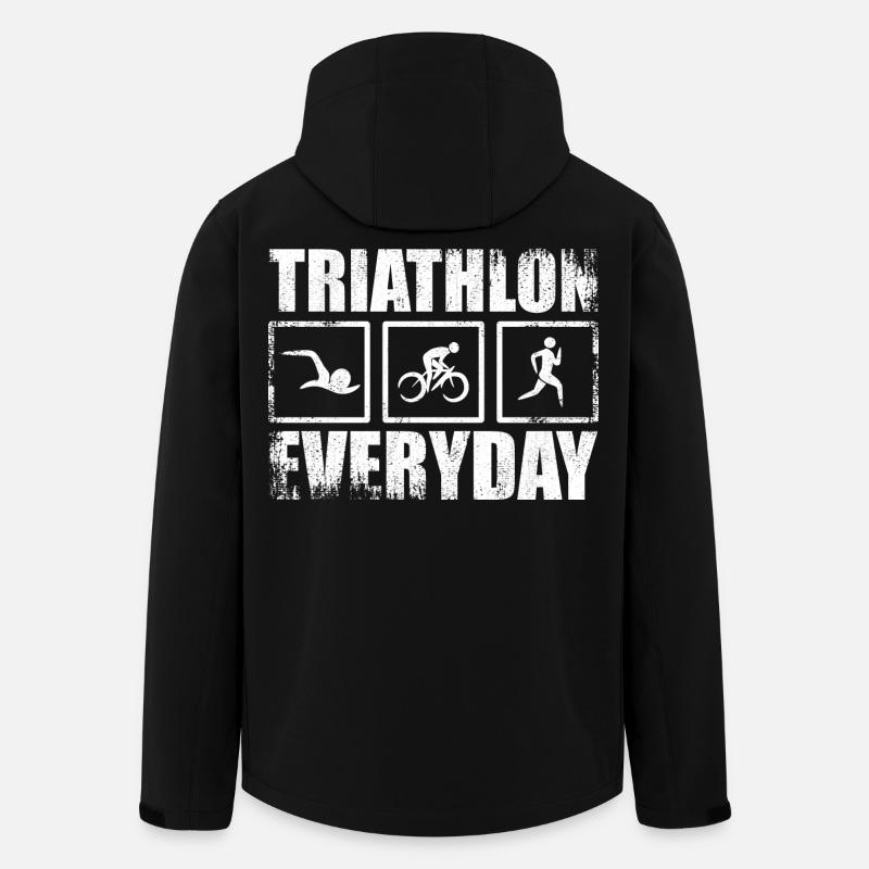 Triathlon Routine - Men’s Recycled Softshell Jacket by Stanley/Stella - black