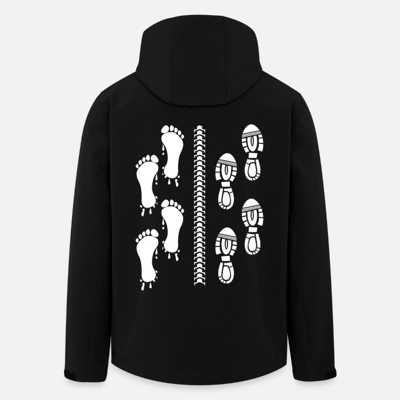 Fun triathlon design - Men’s Recycled Softshell Jacket by Stanley/Stella - black