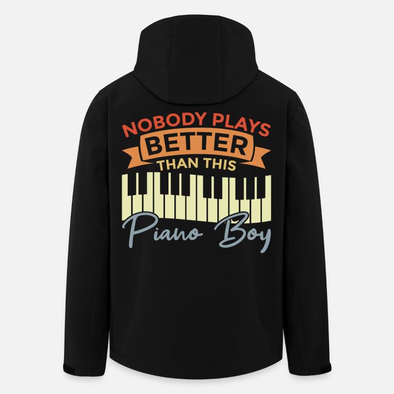 Piano player boy - Men’s Recycled Softshell Jacket by Stanley/Stella - black