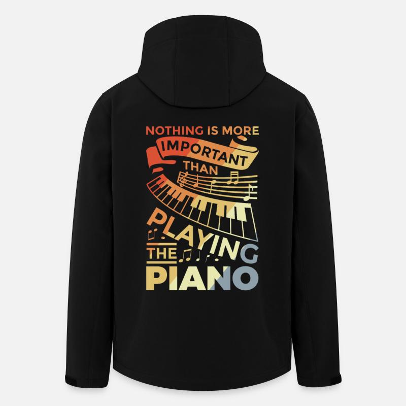 Motivierender Piano Spruch - Recycelte Männer Softshell-Jacke von Stanley/Stella - Schwarz