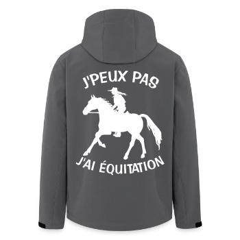 J'Peux Pas J'ai équitation - Veste softshell homme en polyester recyclé Stanley/Stella - noir - Dos - AI Model Male 185 light (185cm)