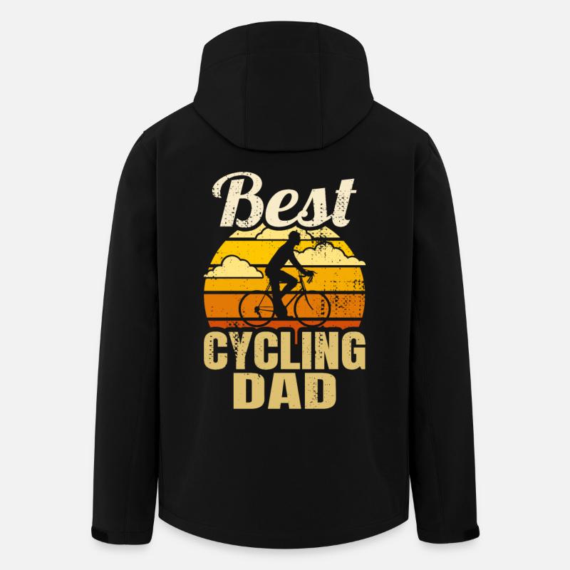 Radsport Papa - Recycelte Männer Softshell-Jacke von Stanley/Stella - Schwarz
