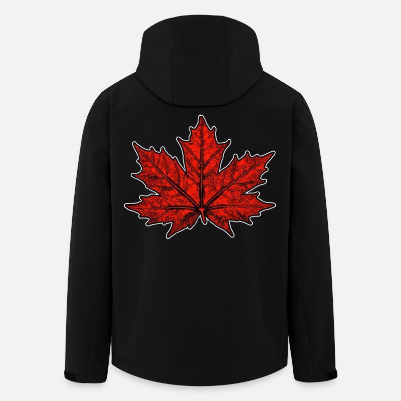 Ahorn / Blatt - Recycelte Männer Softshell-Jacke von Stanley/Stella - Schwarz