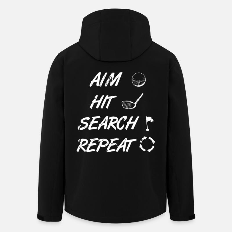Aim Beat Search Repeat Golf - Men’s Recycled Softshell Jacket by Stanley/Stella - black