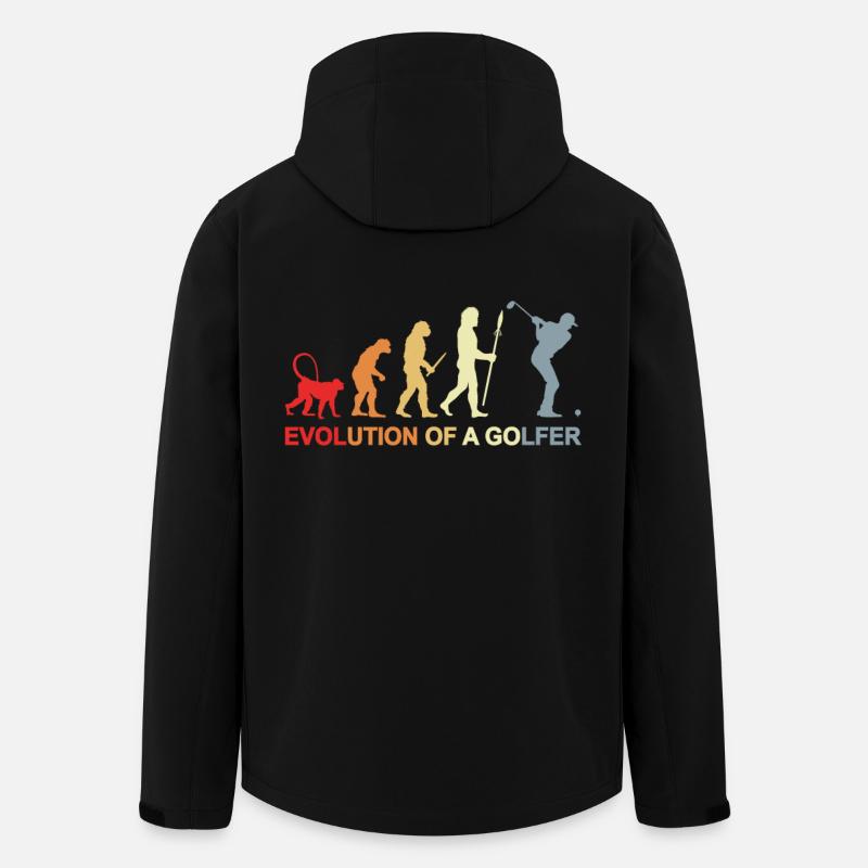 Évolution du golfeur - Veste softshell homme en polyester recyclé Stanley/Stella - noir