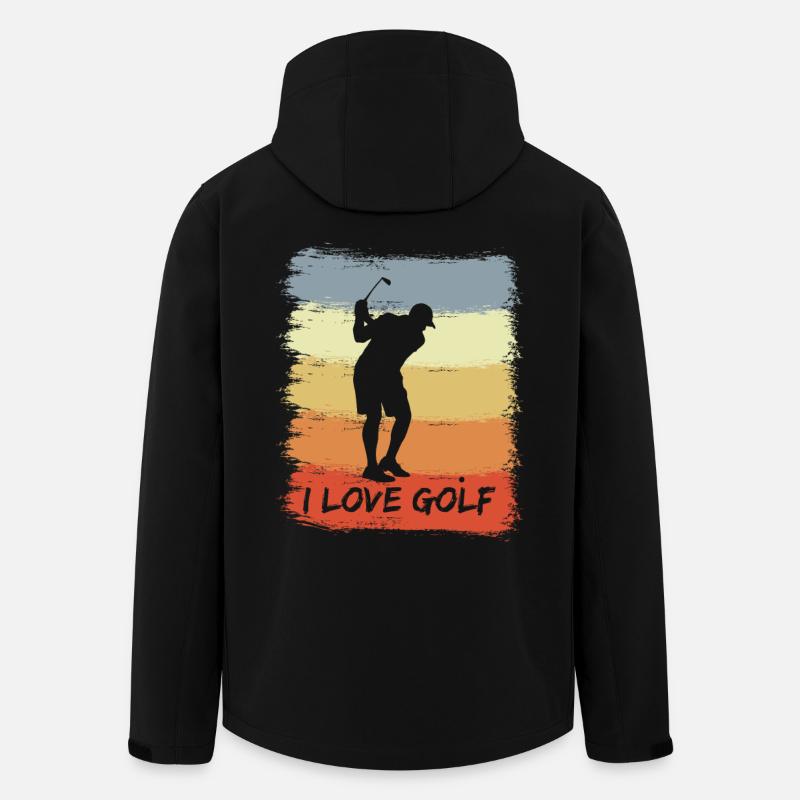 Golf Enthusiast - Recycelte Männer Softshell-Jacke von Stanley/Stella - Schwarz