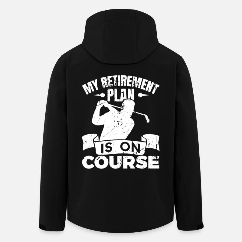 Retraite des golfeurs - Veste softshell homme en polyester recyclé Stanley/Stella - noir
