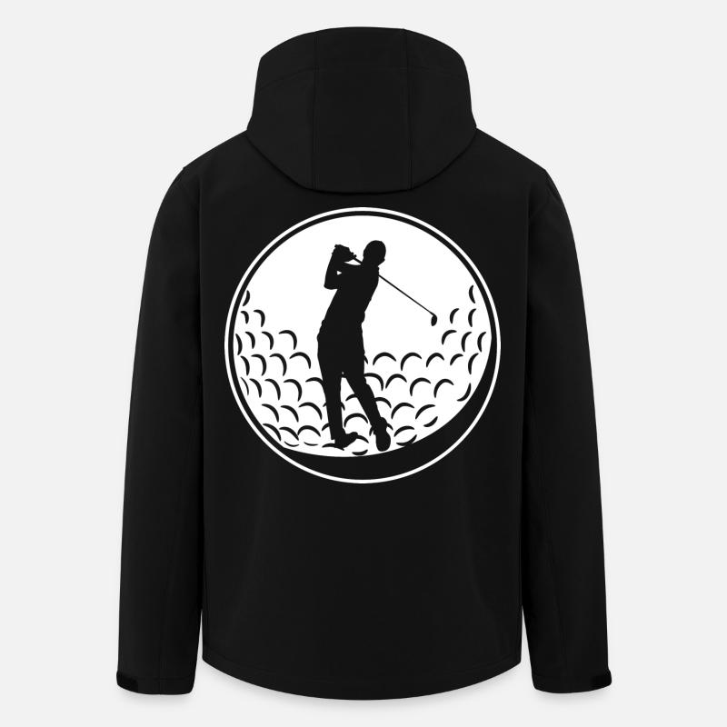 Golfball - Recycelte Männer Softshell-Jacke von Stanley/Stella - Schwarz