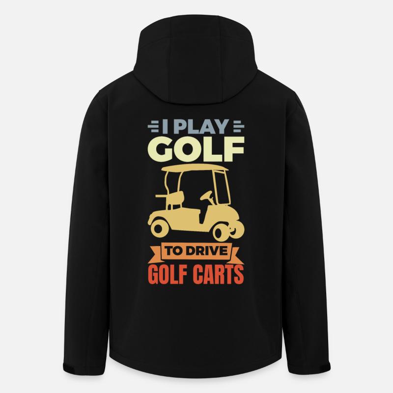 Ich liebe Golf Carts - Recycelte Männer Softshell-Jacke von Stanley/Stella - Schwarz