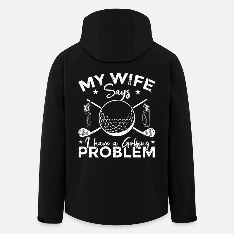 Golf Problems - Men’s Recycled Softshell Jacket by Stanley/Stella - black