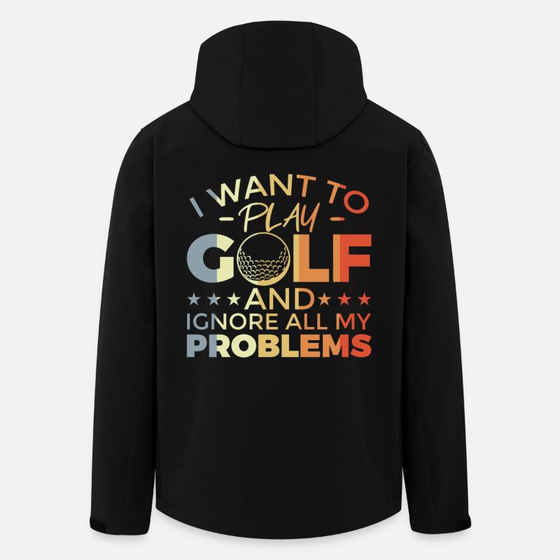 Funny golf saying - Men’s Recycled Softshell Jacket by Stanley/Stella - black