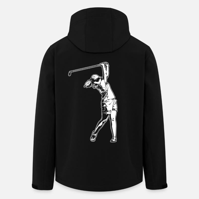 Golfeuses - Veste softshell homme en polyester recyclé Stanley/Stella - noir