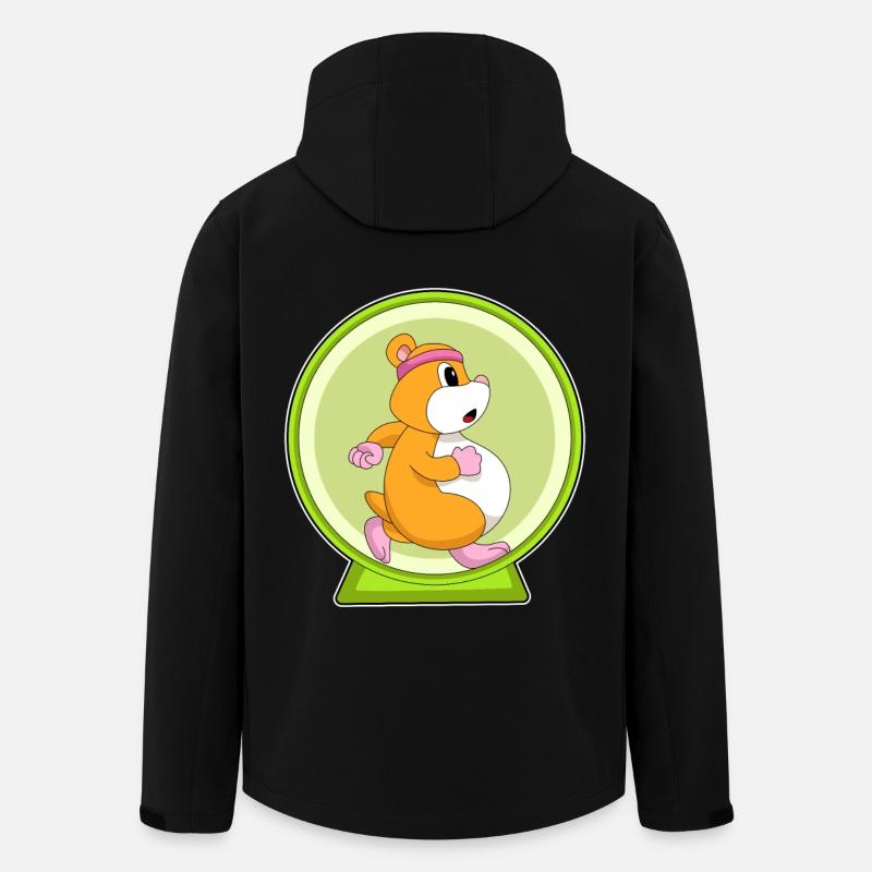 Vélo d’équilibre Hamster - Veste softshell homme en polyester recyclé Stanley/Stella - noir