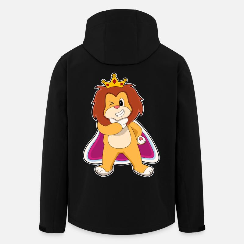 Löwe König Krone - Recycelte Männer Softshell-Jacke von Stanley/Stella - Schwarz