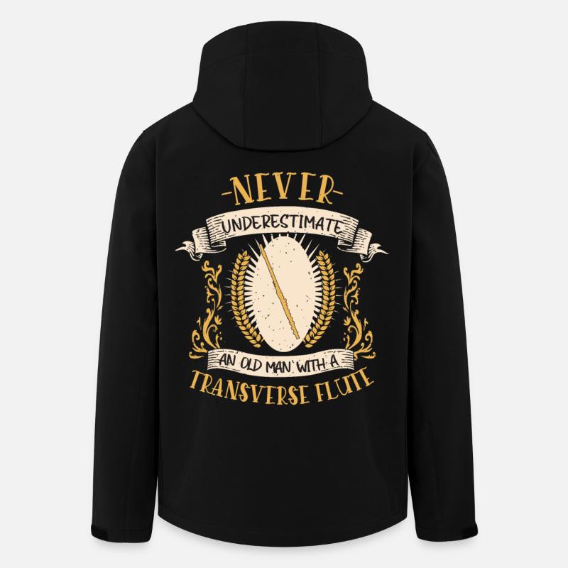 Querflöte Musiker Instrument Blasmusik Geschenk - Recycelte Männer Softshell-Jacke von Stanley/Stella - Schwarz