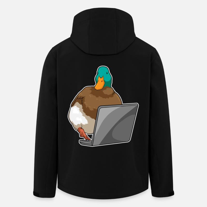 Duck Laptop - Men’s Recycled Softshell Jacket by Stanley/Stella - black