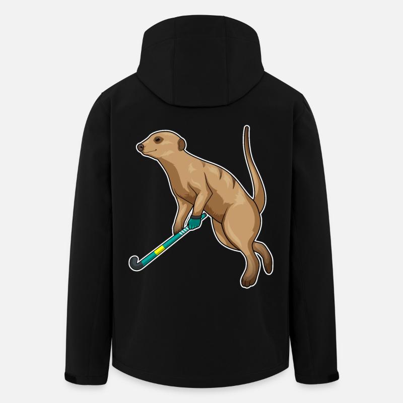Erdmännchen Hockey Hockeyschläger - Recycelte Männer Softshell-Jacke von Stanley/Stella - Schwarz